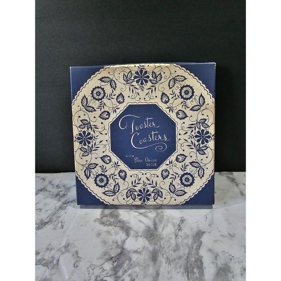 NEW Set of 35 Blue Onion &Toaster Coaster Brand Paper Coasters 4" - Picture 1 of 11